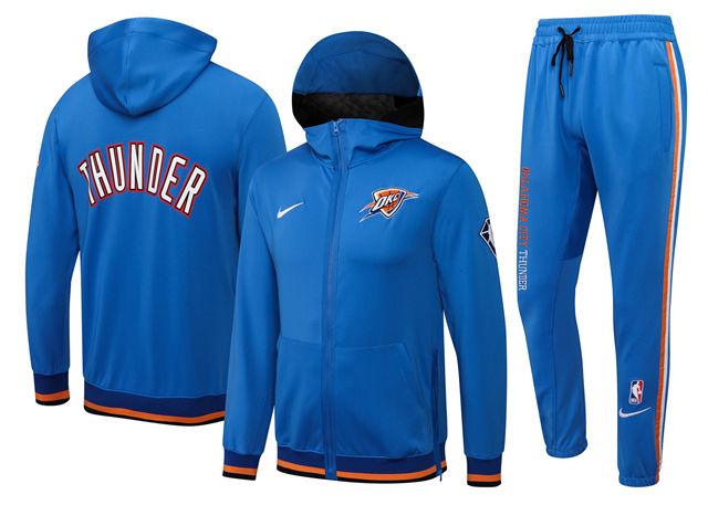 COMPLETO OKLAHOMA THUNDERS (TUTA CON FELPA CON CAPPUCCIO + PANTALONI DA JOGGING)