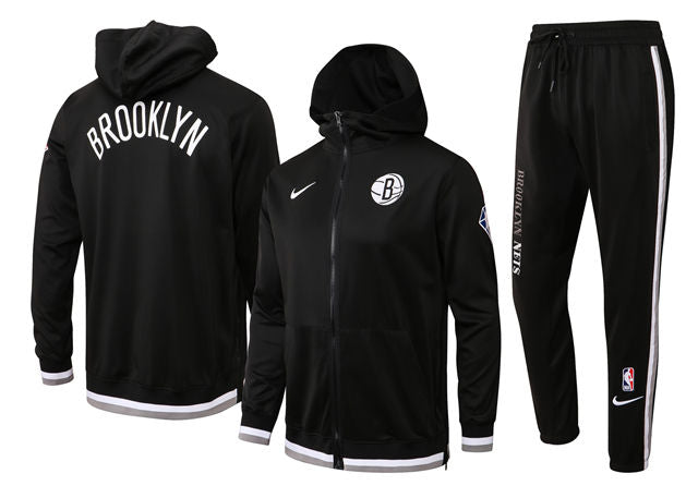 COMPLETO BROOKLYN NETS (TUTA CON FELPA CON CAPPUCCIO + PANTALONI DA JOGGING)