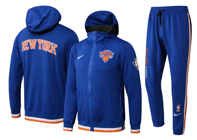 COMPLETO NEW YORK KNICKS (TUTA CON FELPA CON CAPPUCCIO + PANTALONI DA JOGGING)