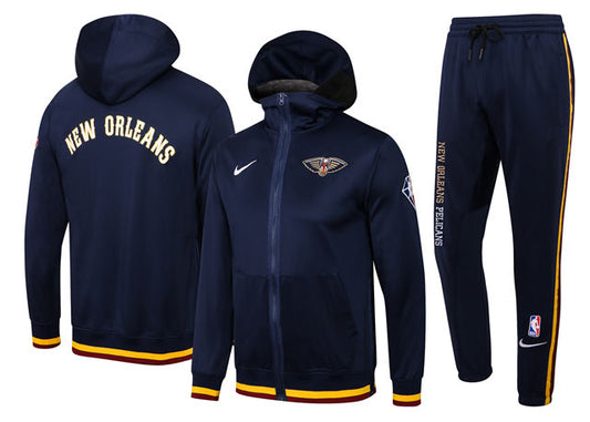 COMPLETO NEW PELICANS ORLEANS (TUTA CON FELPA CON CAPPUCCIO + PANTALONI DA JOGGING)
